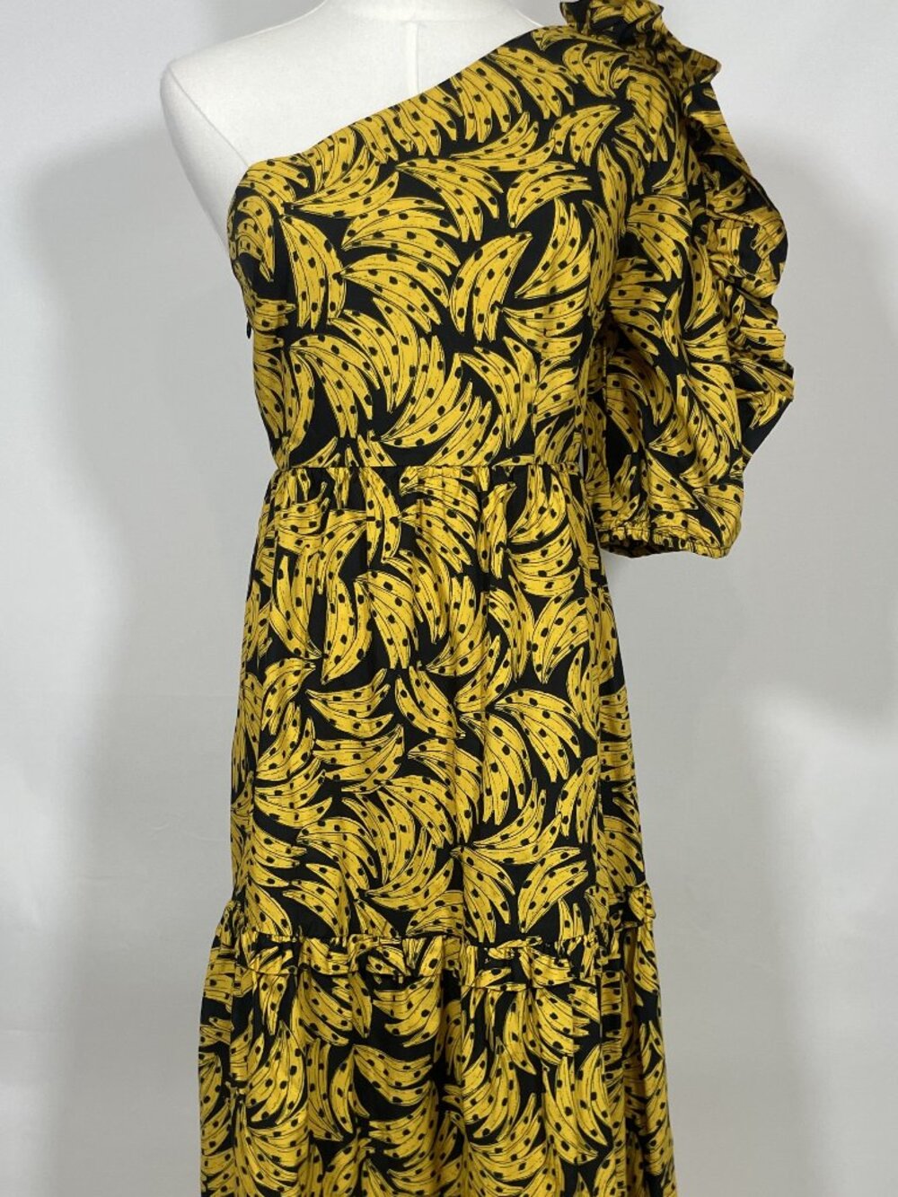 Farm Rio Spotted Bananas Midi Dress